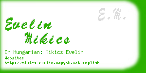 evelin mikics business card